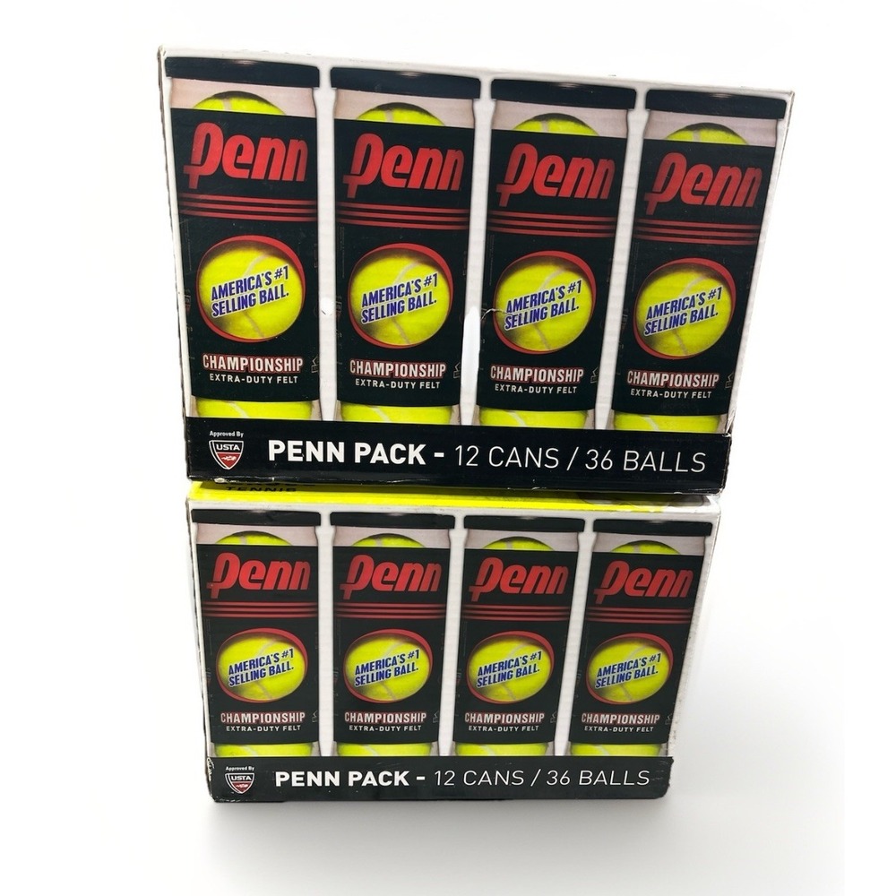 Lot Of 2 Penn Championship Extra Duty High Altitude Tennis 24 Cans 72 Balls NEW